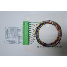 Sc / APC 12 de color codificado de fibra óptica Pigtail